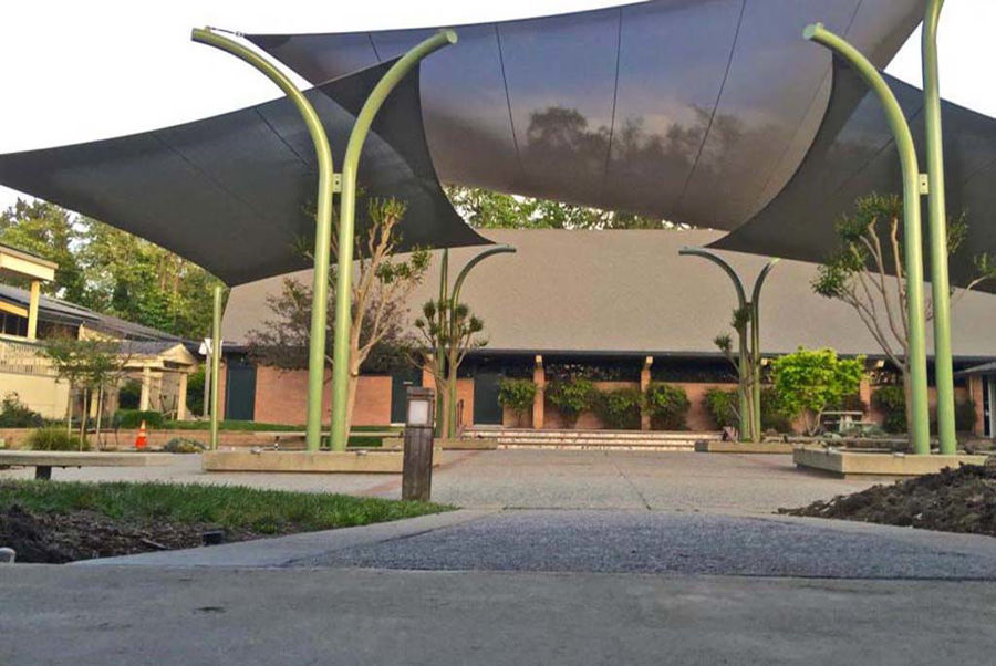 Curved Steel Pipe Helps to Create a Custom Canopy at the San Ramon Valley United Methodist Church